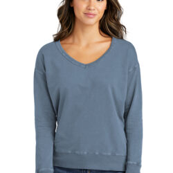 Garment Dyed V Neck Sweatshirt Thumbnail