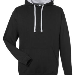 Unisex Midweight Varsity Contrast Hooded Sweatshirt Thumbnail