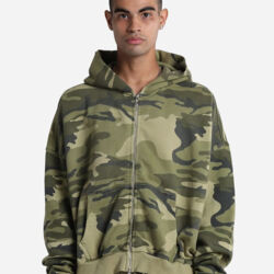 Unisex Garment-Dyed Cropped Full-Zip Hooded Sweatshirt Thumbnail