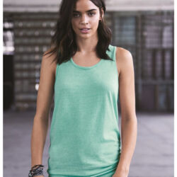 Women's Snow Heather Jersey Racerback Tank Top Thumbnail