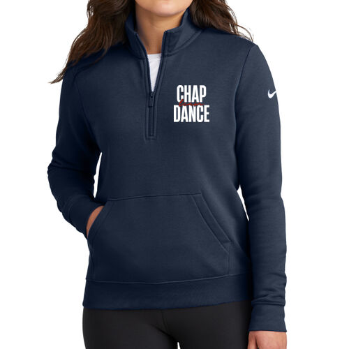 Chap Dance - Ladies Club Fleece Sleeve Swoosh 1/2 Zip Thumbnail